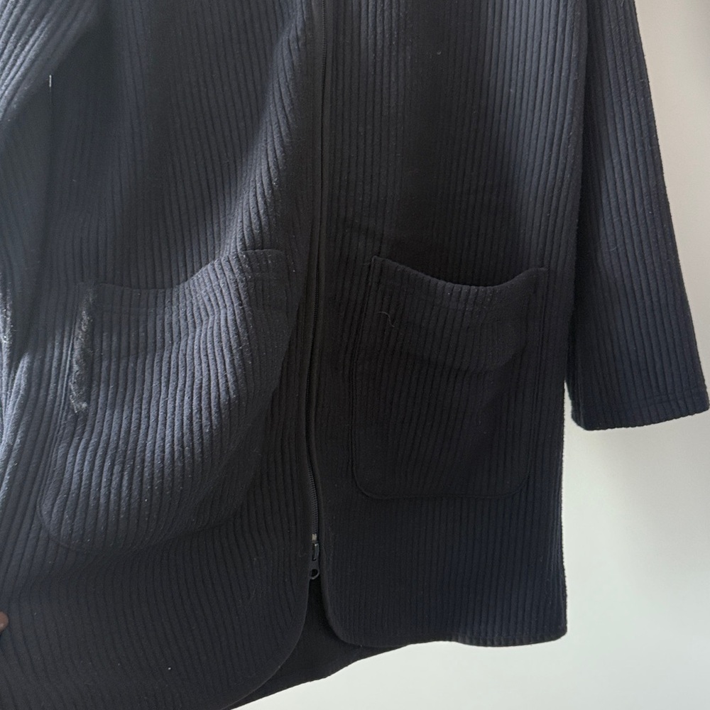 Zara Black Ribbed Jacket - Picture 2 of 4
